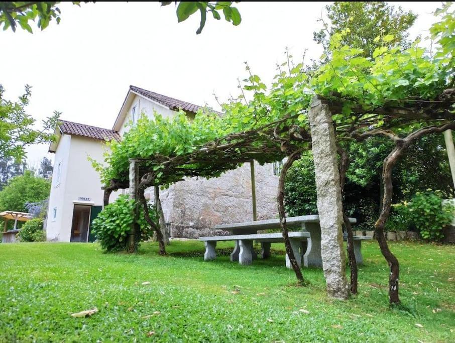 Villa A Vina De Lina. Turismo Rural Con Piscina Y Finca. Pontevedra Exterior foto